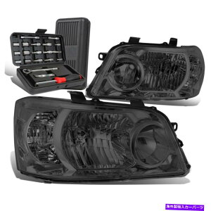 US�w�b�h���C�g 2004�N����2006�N�̃g���^�n�C�����_�[�y�A�̋i��/�N���A�T�C�h�w�b�h���C�g�����v+�c�[���{�b�N�X For 2004-2006 Toyota Highlander Pair Smoked/Clear Side Headlight Lamps+Tool Box�y���s�A���i�z