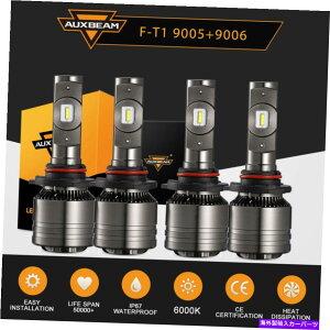 USwbhCg AUXBeam 9005 + 9006 140W 16000LM LEDwbhCg/6500KzCg4s[X̓dLbg Auxbeam 9005+9006 140W 16000LM LED Headlight High/Low 6500K White 4PCS Bulbs Kit