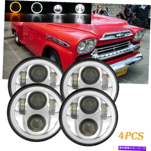 USwbhCg 4s[X5-3 / 4 5.75 "LEDwbhCgX`[CpGJ~mGXe[ĝ߂̐MH4 4PCS 5-3/4 5.75" LED Headlights Turn Signal H4 For Chevy Impala El Camino Estate