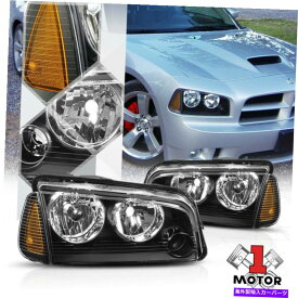 USヘッドライト 06-10 Dodge Chargerのための黒い住宅のヘッドライトの琥珀色の角の信号の反射器 Black Housing Headlight Amber Corner Signal Reflector for 06-10 Dodge Charger