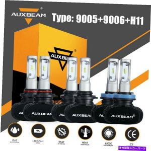 USwbhCg 6X AUXBeam 9006 9005 LEDwbhCg+ H11tHOg^J[09-13 RAV4 06-11 6x AUXBEAM 9006 9005 LED Headlight+H11 Fog for Toyota Corolla 09-13 RAV4 06-11
