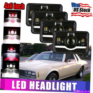 USヘッドライト Chevrolet Impala 1978-1983 1985のための4ピース120W 4x6 "LEDヘッドライトHi-Loビームフィット 4pcs 120W 4x6"Led Headlight Hi-Lo Beam Fit for Chevrolet Impala 1978-1983 1985