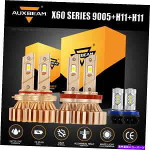 USwbhCg 6X AuxBeam 9005 + H11 + H11R{LEDwbhCgtHOd2008-2015 6X AUXBEAM 9005+H11+H11 Combo LED Headlight Fog Bulb for Honda Accord 2008-2015