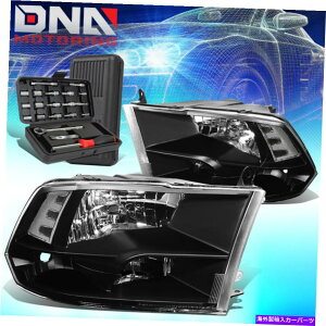 USwbhCg 2009-2018 Dodge RAM DS DJ D2ubNNAVOiwbhCgwbhv+c[ FOR 2009-2018 DODGE RAM DS DJ D2 BLACK CLEAR SIGNAL HEADLIGHT HEAD LAMPS+TOOLS
