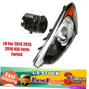 US�w�b�h���C�g 2014�N2015�N2015�N2015�N��Kia Forte Forte5�n���Q���w�b�h���C�gW / O LED�|�W�V�����h���C�o�[ LH For 2014 2015 2016 KIA Forte Forte5 Halogen Headlight W/O LED Position Driver�y���s�A���i�z