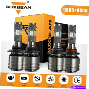 USwbhCg AUXBeam T1 9005 + 9006 LEDwbhCgLbgd[r[zCg6500KLoX2X AUXBEAM T1 9005+9006 LED Headlight Kit Bulbs High&Low Beam White 6500K Canbus 2x