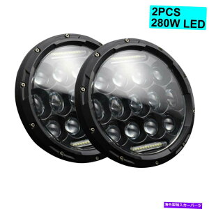 US�w�b�h���C�g 2�s�[�X280W LED���C�gLN642 - A 6000K 9-30V Hi-LO�r�[��DRL 7�C���`LED�w�b�h���C�g 2Pcs 280W LED Light LN642-A 6000K 9-30v Hi-Lo Beam DRL 7 Inch Led Headlights�y���s�A���i�z