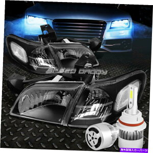 US�w�b�h���C�g �u���b�N�n�E�W���O�w�b�h���C�g+�N���A�R�[�i�[+�z���C�gLED 9004 HID 97-05�x���`���[ BLACK HOUSING HEADLIGHT+CLEAR CORNER+WHITE LED 9004 HID W/FAN FOR 97-05 VENTURE�y���s�A���i�z