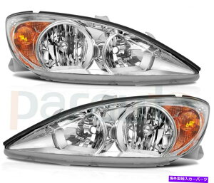 USwbhCg Headlights 2002-2004g^J[ChromenEWOyAv Headlights Assembly For 2002-2004 Toyota Camry Replace Chrome Housing Pair Lamps