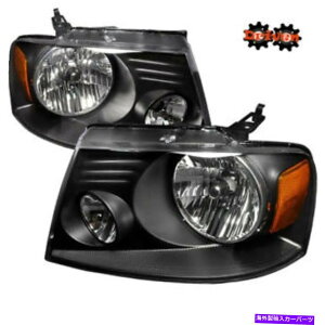 USwbhCg 04-08tH[hF150gbNn[[ƖSVTubNnEWOwbhCgAo[}[NLT 04-08 Ford F150 Truck Harley Lighting SVT Black Housing Headlights Amber Mark LT