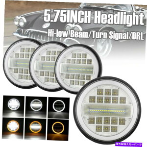 USwbhCg 4pc 5.75 "5-3 / 4" LEDwbhCgzCgDRLAo[^[MtBbgV{[J} 4PC 5.75" 5-3/4" LED Headlights White DRL Amber Turn Signal fit Chevrolet Camaro