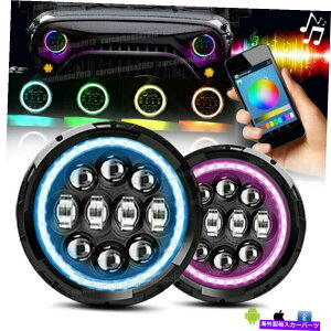 USwbhCg W[vEO[JK TJ LJ Halo RGB 7 '' LEDwbhCgCgChasing Combo Kit For Jeep Wrangler JK TJ LJ Halo RGB 7'' LED Headlights Lights Chasing Combo Kit