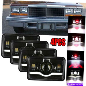 US�w�b�h���C�g 4×4×6 �C���`LED�w�b�h���C�gHI / LO 120W�t�B�b�g�L���f���b�N�R�}�[�V�����V���[�V1979-1986 4x 4x6 inch LED Headlights Hi/Lo 120W Fit Cadillac Commercial Chassis 1979-1986�y���s�A���i�z