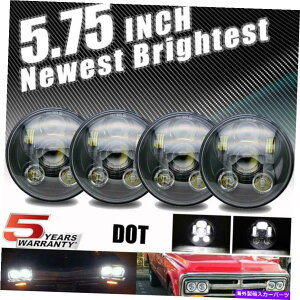 US�w�b�h���C�g �h�b�g5.75 5-3 / 4���E���hLED�w�b�h���C�g4�s�[�u���b�N����ɂ���Lo for Ford Country Sedan Squire DOT 5.75 5-3/4 Round LED Headlight 4pc Black Hi lo For Ford Country Sedan Squire�y���s�A���i�z