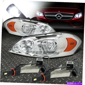 USwbhCg N[nEWÕAo[R[i[wbhCg+ 6000KzCgLEDVXê߂06-16Cp CHROME HOUSING AMBER CORNER HEADLIGHT+6000K WHITE LED SYSTEM FOR 06-16 IMPALA