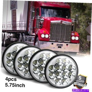 USwbhCg 4 "Peterbilt 349 359̂߂4" 5.75 5-3 / 4 "EhLEDwbhCgHI / LOV[r[d349 359 4pcs 5.75 5-3/4" Round LED Headlights Hi/LO Seal Beam Bulb for Peterbilt 349 359