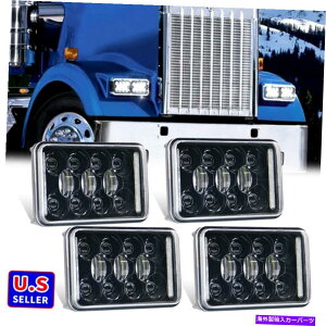 US�w�b�h���C�g Kenworth T800 T600�̂��߂�LED�w�b�h���C�g�̒����`��/��r�[���A�Z���u�� DOT 4x6'' LED Headlights Rectangle High/Low Beam Assembly for Kenworth T800 T600�y���s�A���i�z