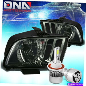 USwbhCg X[NnEWOwbhCg+NAR[i[+zCgLED H13 HID W /t@tBbg05-09}X^O SMOKED HOUSING HEADLIGHT+CLEAR CORNER+WHITE LED H13 HID W/FAN FIT 05-09 MUSTANG
