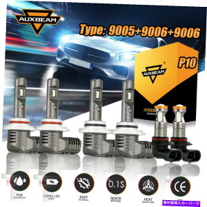 USwbhCg AUXBeam 9005 + 9006 + 9006 6000K LEDwbhCgdLbgHI LOr[ƃtHOvP10 AUXBEAM 9005+9006+9006 6000K LED Headlight Bulb Kit Hi Lo Beam and Fog Light P10