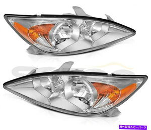 USwbhCg 02-04g^J[LEDwbhCgAZũwbhCgChromeAyA Headlight For 02-04 Toyota Camry LED Headlight Assembly Replace Chrome Rear Pair