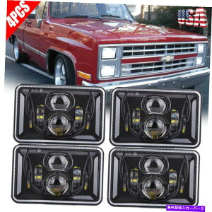 USwbhCg 4s[X4x6 "LEDwbhCgV[o[C10sbNAbv1981-87gbNp̃nC/[r[𖧕܂ 4PCS 4X6" LED Headlights Sealed Hi/Low Beam For Chevy C10 Pickup 1981-87 Truck