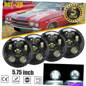US�w�b�h���C�g GMC�V�{���[�R���x�b�g�̂��߂̃h�b�g4�s�[�X5.75 5-3 / 4�C���`���E���hLED�w�b�h���C�gHi-Lo�r�[�� DOT 4PCS 5.75 5-3/4inch Round LED Headlight hi-lo beam For GMC Chevy Corvette�y���s�A���i�z