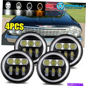 USwbhCg 4x 5.75 "C`LEDvWFN^[wbhCgH5006 Chevy Corvette Impalâ߂DRLtBbg 4x 5.75" inch LED Projector Headlight H5006 DRL Fit for Chevy Corvette Impala