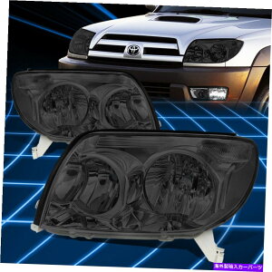 USwbhCg 03-05g^4RUNNERX[NnEWONAR[i[wbhCgv̎ւ For 03-05 Toyota 4Runner Smoked Housing Clear Corner Headlight Lamps Replacement