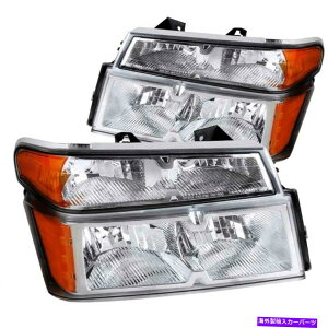 USwbhCg 2004-2012Colorado CanyonNAwbhCgW /R[i[^[VOivyA For 2004-2012 Colorado Canyon Clear Headlights w/ Corner Turn Signal Lamps Pair