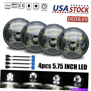 USwbhCg 5.75 "5-3 / 4" H5001 H5006vWFN^[LEDwbhCg͓HI / LOV[r[ubN 5.75" 5-3/4" H5001 H5006 Projector LED Headlights Clear Hi/Lo Sealed Beam Black