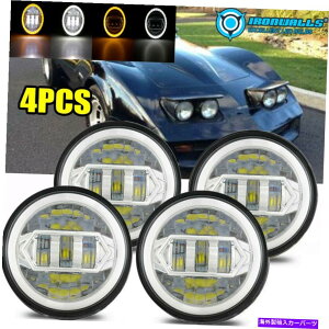 USwbhCg 4×5.75 "EhH4NLEDwbhCgH5006 DRLV[tr[GWFACOv 4x 5.75" Round H4 Chrome LED Headlight H5006 DRL Sealed Beam Angel Eye Ring Lamp