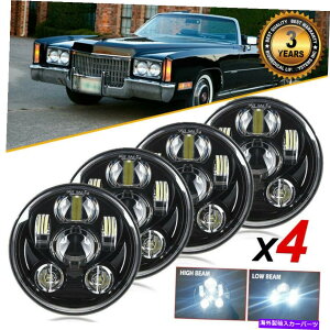 US�w�b�h���C�g DOT 4PC 5.75 5-3 / 4�C���`���E���hLED�w�b�h���C�gCaprice 1966-76 DOT 4pc 5.75 5-3/4inch Round LED Headlight Hi-Lo beam For Chevy Caprice 1966-76�y���s�A���i�z