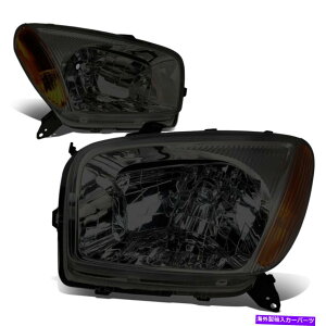 USwbhCg FIT 2001-2003g^RAV4yAX[NnEWOAo[R[i[wbhCg/vZbg Fit 2001-2003 Toyota RAV4 Pair Smoked Housing Amber Corner Headlight/Lamp Set