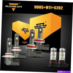USwbhCg AuxBeam 9005 + H11 LEDwbhCg+ 5202 H16 2504 FOGd2007-2014 AUXBEAM 9005+H11 LED Headlight+5202 H16 2504 Fog Bulbs for GMC Sierra 2007-2014