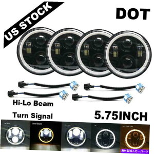 USwbhCg 4s[X5-3 / 4 5.75 "LEDvWFN^[wbhCgv^[MH4dO 4PCS 5-3/4 5.75" LED Projector Headlights Lamps Turn Signal H4 Bulbs Ring