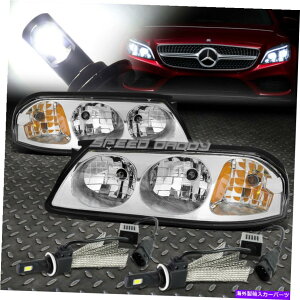 USwbhCg N[nEWOwbhCg+ߐF̊p+ 6000KzCgLEDVXe00-05Cp CHROME HOUSING HEADLIGHT+AMBER CORNER+6000K WHITE LED SYSTEM FOR 00-05 IMPALA
