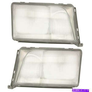 USwbhCg ZfXxcE W124wbhCgvKXtgZbgE̐VyA MERCEDES BENZ E W124 HEADLIGHT LAMP GLASS FRONT SET LEFT AND RIGHT NEW PAIR