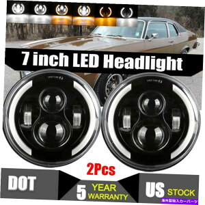 USwbhCg oldsmobile Omega 1974-1984̂߂̃ubN7C`EhLEDwbhCgDRLnC[tBbg Black 7 inch Round LED Headlight DRL Hi-lo Fit for Oldsmobile Omega 1974-1984