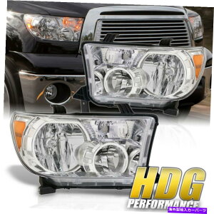 USwbhCg ChromeNAwbhCg+ 07-13̂߂ߐF̔˔g^ch/ 08-17ZRCA Chrome Clear Headlights +Amber Reflector For 07-13 Toyota Tundra / 08-17 Sequoia
