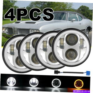 USwbhCg 4s[X5-3 / 4 5.75 "LEDwbhCgHi-Lo Chrome for Oldsmobile 442 98 F85 Cutlass 4PCS 5-3/4 5.75" LED Headlights Hi-Lo Chrome For Oldsmobile 442 98 F85 Cutlass