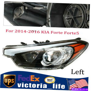 US�w�b�h���C�g �n���Q���w�b�h���C�gw / o LED�|�W�V�����h���C�o�[��2014-2016 Kia Forte Forte5�̂��߂Ɏc���Ă��܂� Halogen Headlight W/O LED Position Driver Left For 2014-2016 KIA Forte Forte5�y���s�A���i�z