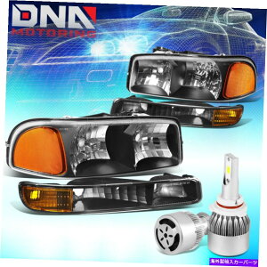USwbhCg ubNnEWOwbhCg+Ao[Cg+zCgLED 9006 HID +t@tBbg99-06 GMCVG BLACK HOUSING HEADLIGHT+AMBER LIGHT+WHITE LED 9006 HID+FAN FIT 99-06 GMC SIERRA