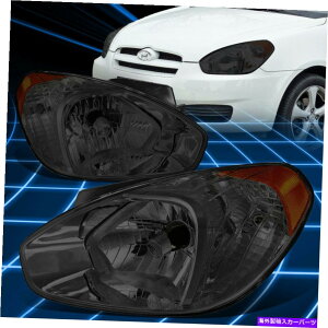 USwbhCg 07-11̃nQnEWOnEWOߐF̊pwbhCgv̎ւ For 07-11 Accent Halogen Smoked Housing Amber Corner Headlight Lamps Replacement