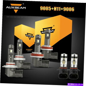 USヘッドライト AuxBeam 9005 + H11 HI / LEDヘッドライト+ 9006霧の霧電球は250です250 06-09 AUXBEAM 9005+H11 Hi/Lo LED Headlight+9006 Fog Bulbs for Lexus IS250 IS350 06-09