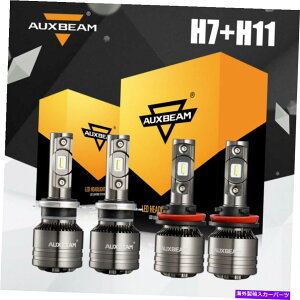 USwbhCg AuxBeam H11 H7 LEDwbhCgdLbgnC[r[X[p[uCg6500KN[zCg AUXBEAM H11 H7 LED Headlight Bulbs Kit Hi&Low Beam Super Bright 6500K Cool White