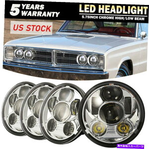 USwbhCg PMYMOUT Pontiac H5001 H5006̂߂5-3 / 4C`LEDvWFN^[̃wbhCg 4pcs 5.75" 5-3/4 Inch LED Projector Headlight For Plymout Pontiac H5001 H5006 US