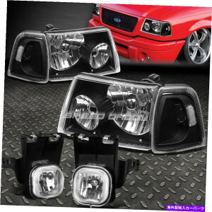 USwbhCg ubNnEWOwbhCg+NAR[i[M+ OEtHOCg06-07tH[hW[ BLACK HOUSING HEADLIGHT+CLEAR CORNER SIGNAL+OE FOG LIGHT FOR 06-07 FORD RANGER