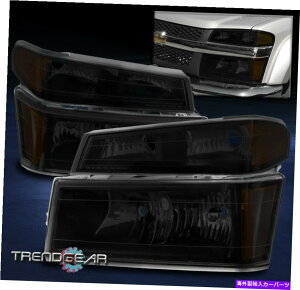 US�w�b�h���C�g 2004-2012�V�{���[�R�����h/ GMC�L���j�I���u���b�N/�X���[�N�����Y�w�b�h���C�g�w�b�h�����v�����v FOR 2004-2012 CHEVY COLORADO/GMC CANYON BLACK/SMOKE LENS HEADLIGHT HEADLAMP LAMP�y���s�A���i�z