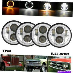 US�w�b�h���C�g DOT 4PCS 5.75 5-3 / 4 Lound PeterBilt 359 359 348 Chevrolet Buick DOT 4Pcs 5.75 5-3/4 Round LED Headlights For Peterbilt 359 348 Chevrolet Buick�y���s�A���i�z