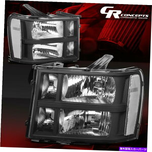 US�w�b�h���C�g 2007-2014 Sierra 1500 2500 3500�̂��߂̍��N���Aoe�X�^�C���̃w�b�h���C�g�����v�̃y�A PAIR OF BLACK CLEAR OE STYLE HEADLIGHT LAMPS FOR 2007-2014 SIERRA 1500 2500 3500